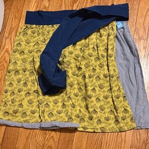 Floral Yellow and Blue Women's Skirt